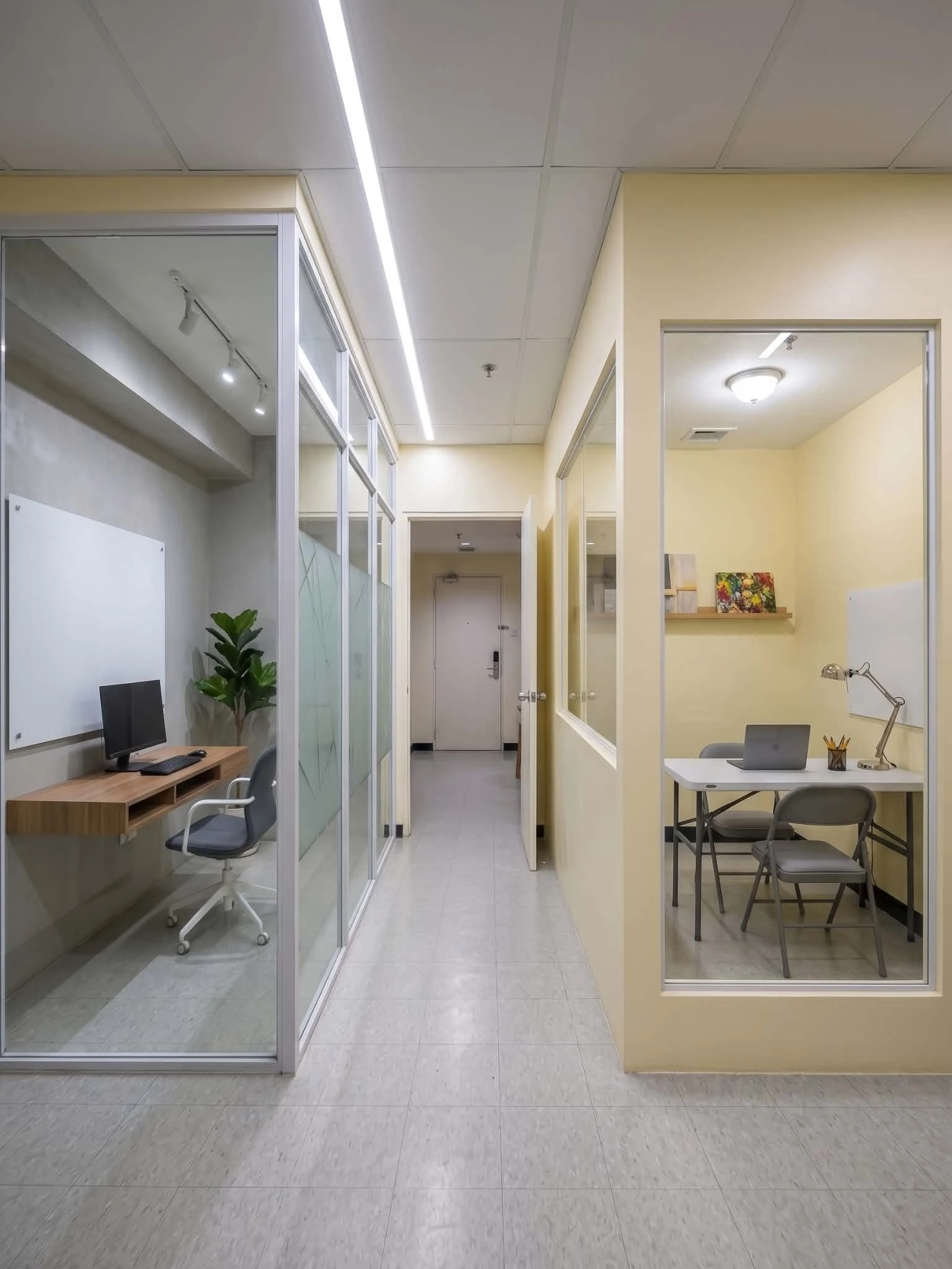 Corridor connecting the individual English classrooms.